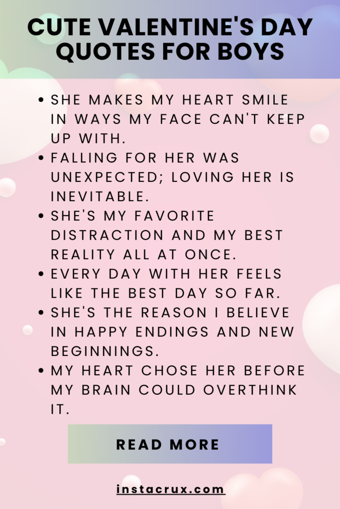 Cute Valentine's Day Quotes For Boys