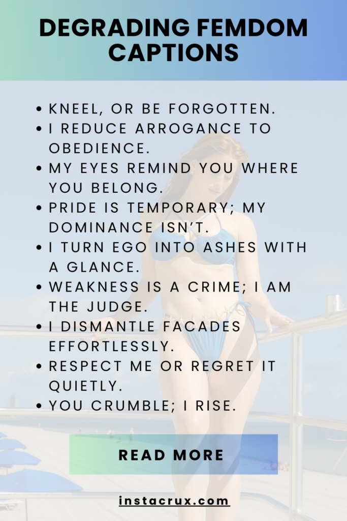 Degrading Femdom Captions