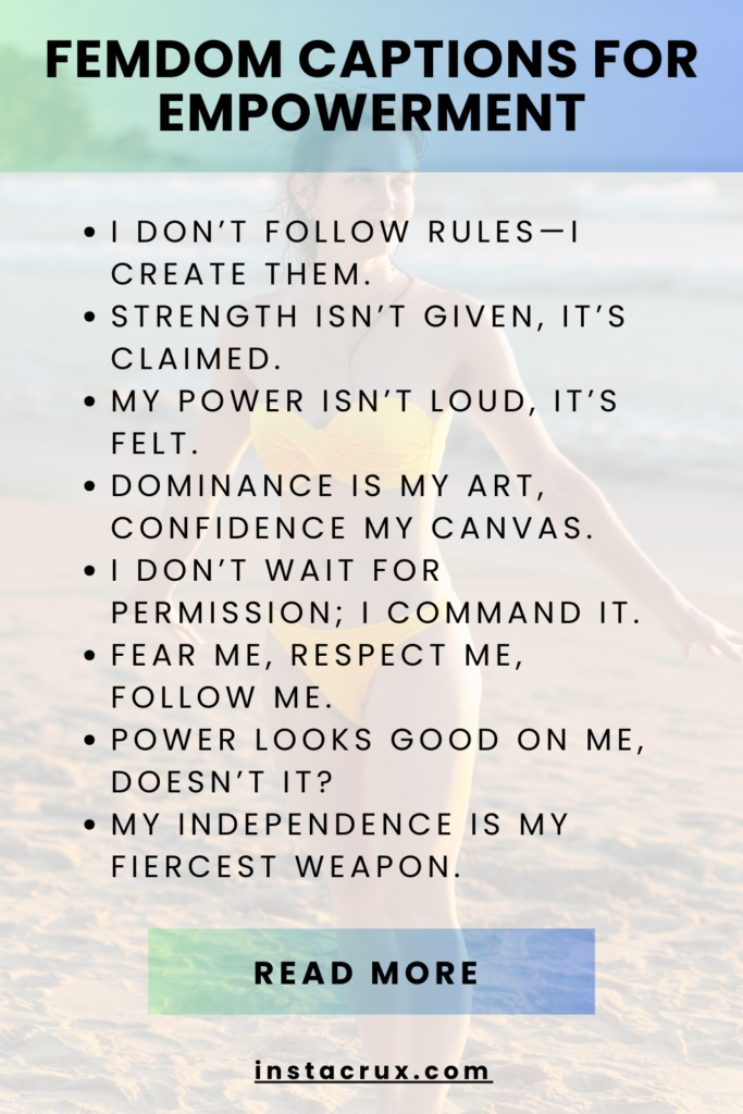 Femdom Captions for Empowerment