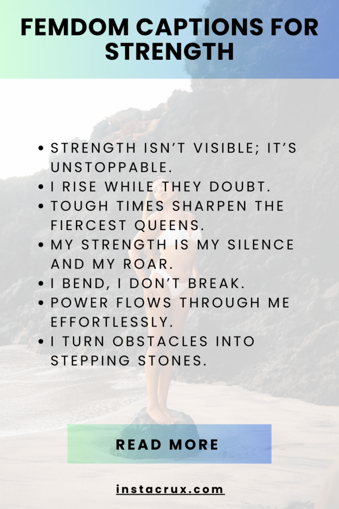 Femdom Captions for Strength