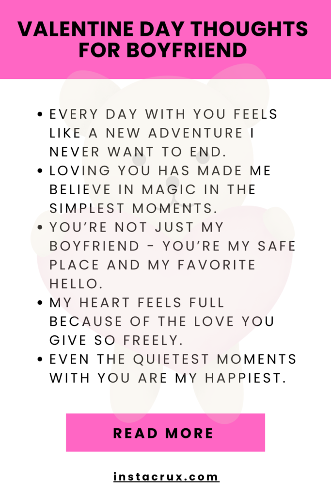 Valentine Day Thoughts For Boyfriend