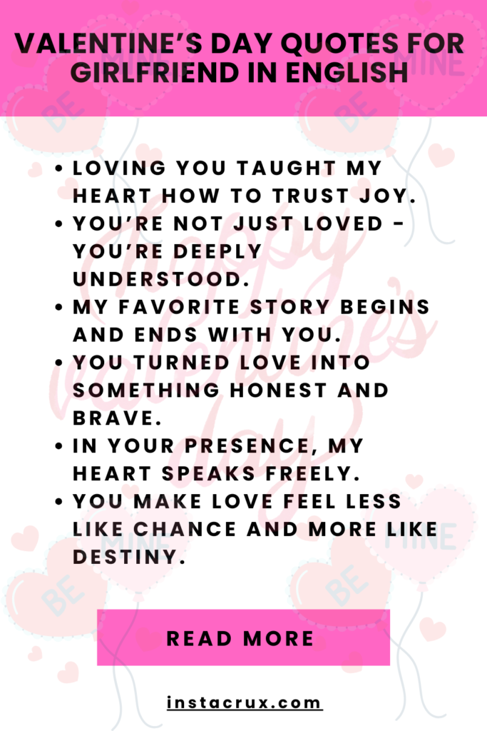 Valentine’s Day Quotes For Girlfriend In English