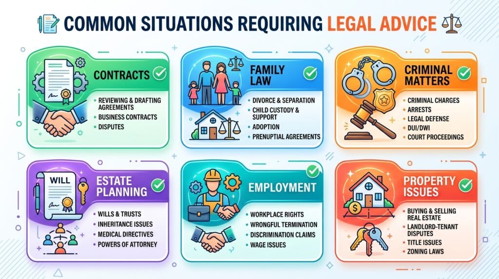 Common Situations That Require Legal Advice