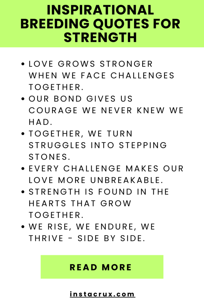 Inspirational Breeding Quotes for Strength
