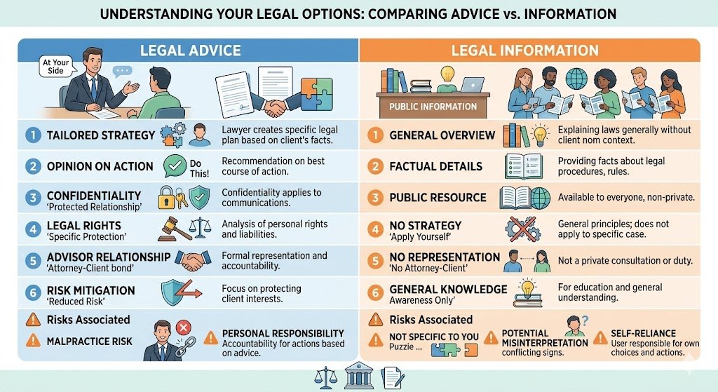 Legal Advice vs Legal Information