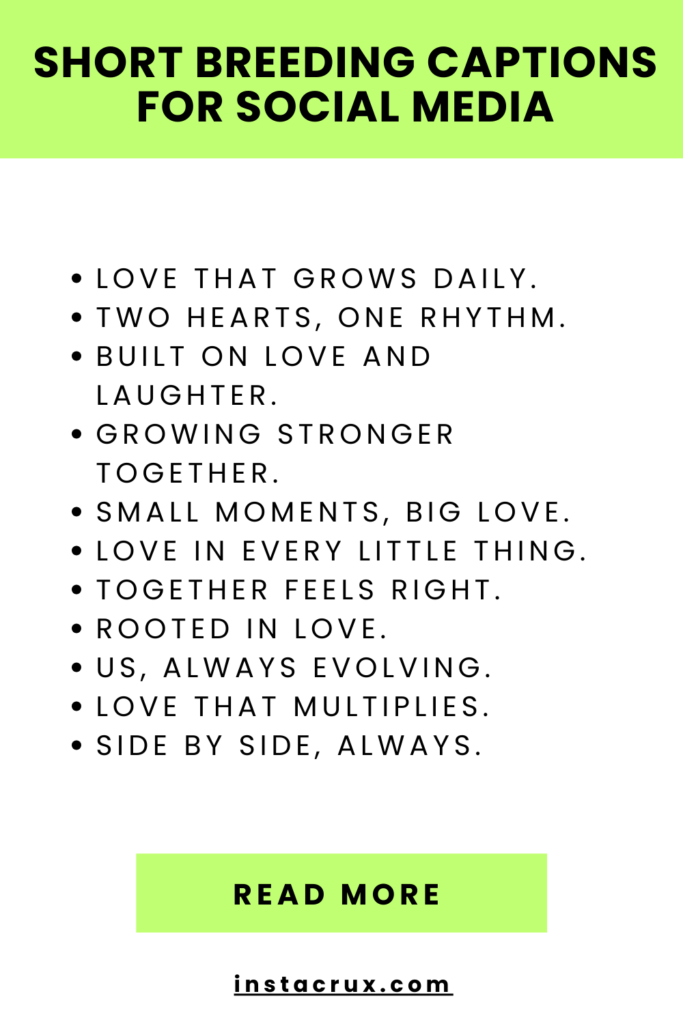 Short Breeding Captions for Social Media