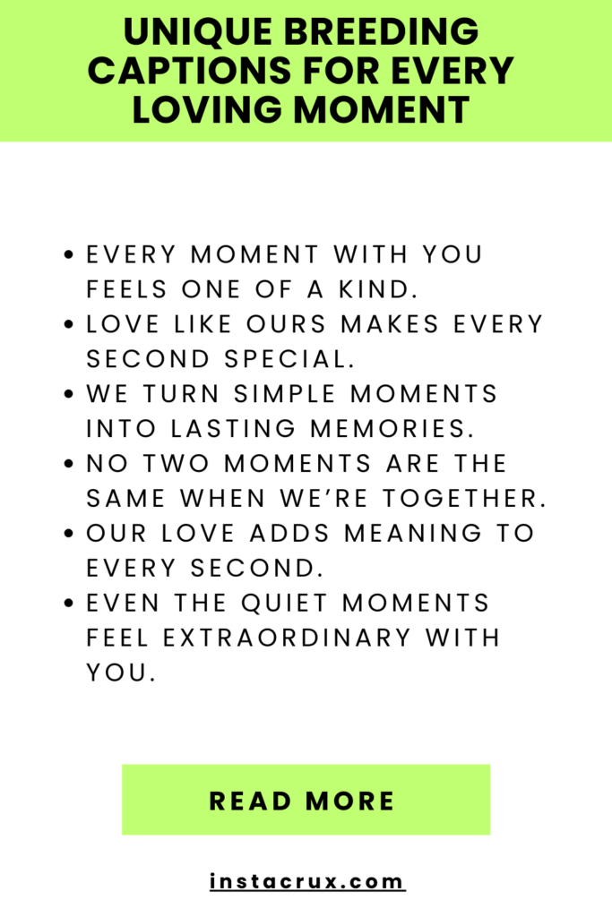 Unique Breeding Captions for Every Loving Moment